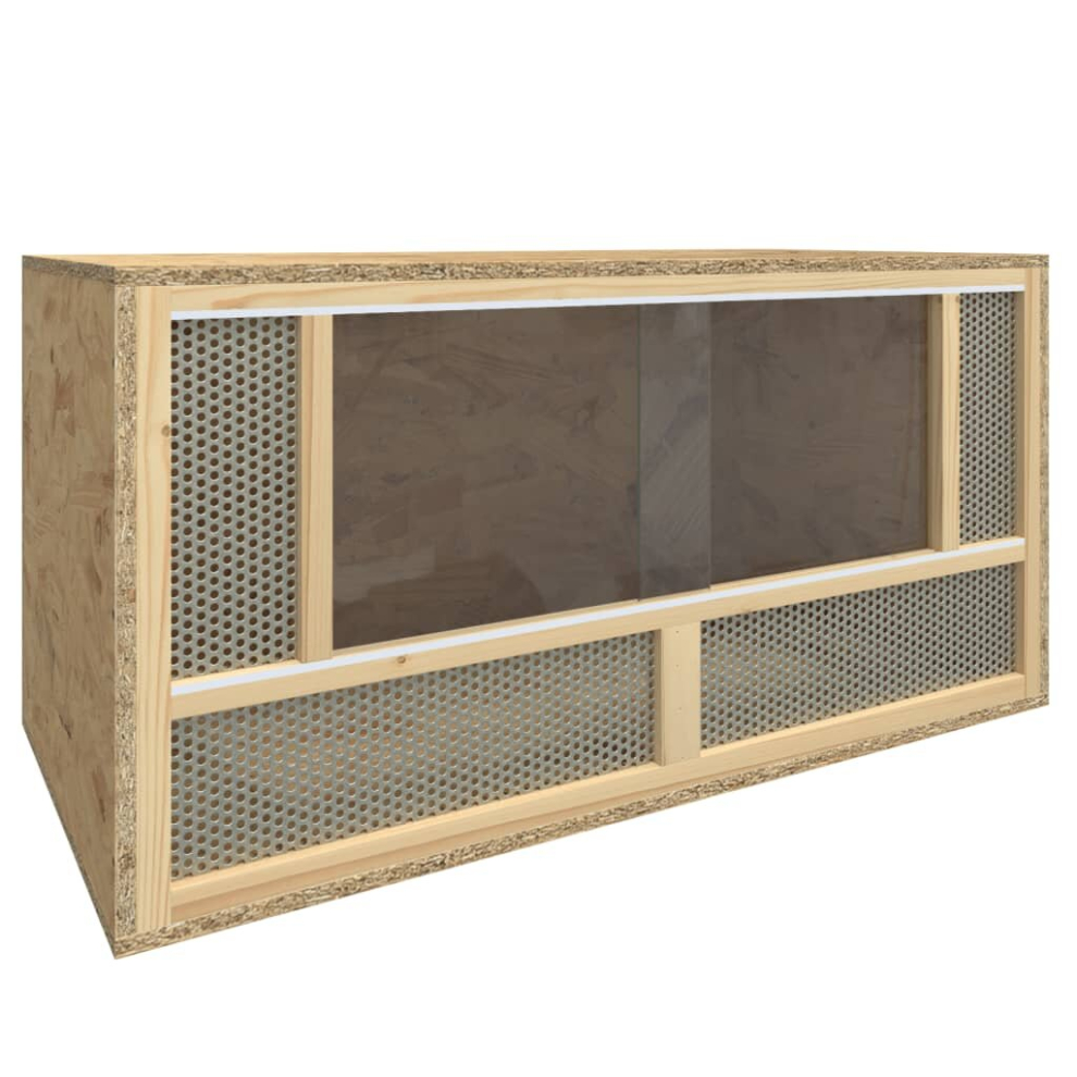 vidaXL Terrarium Engineered Wood Reptile Feeding Box Reptile Habitat Terrarium