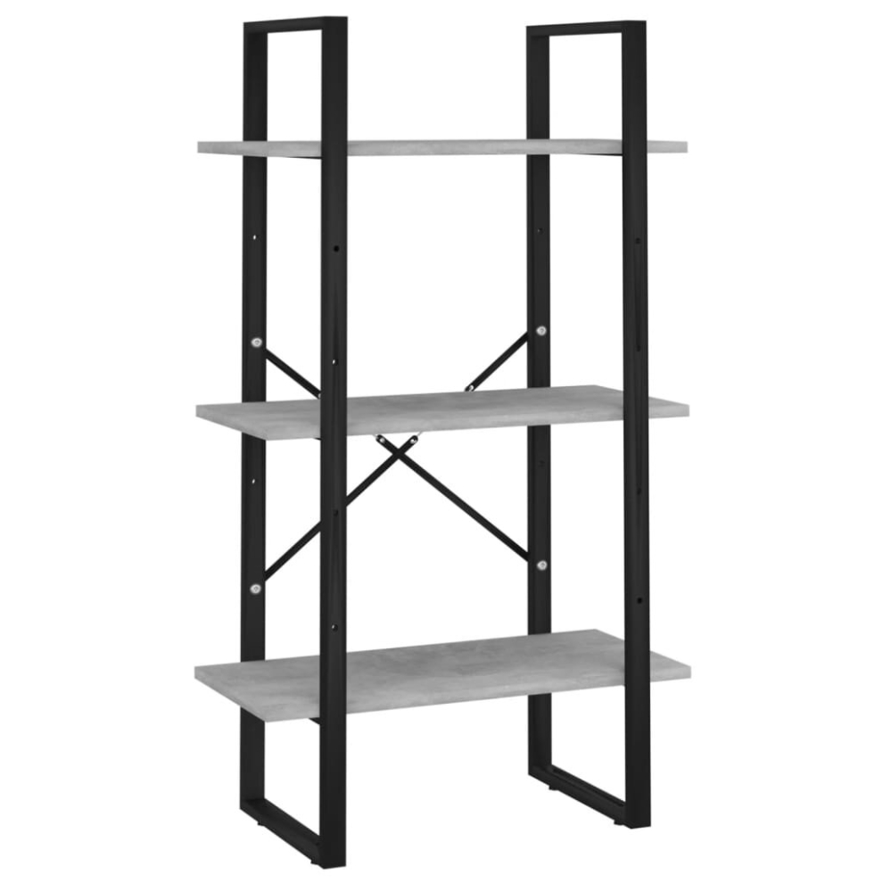 Vidaxl Storage Shelf Concrete Grey Engineered Wood Household Warehouse Shelf