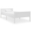 VidaXL vidaXL Solid Wood Pine Bed Frame White 90x200 cm Wooden Bedstead Bed Base 1