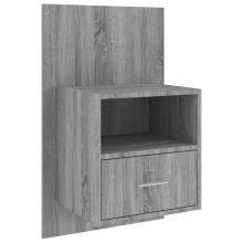 (grey sonoma, 1) vidaXL 1/2x Wall Bedside Cabinet Home Bed Cabinet Furniture Multi Colours