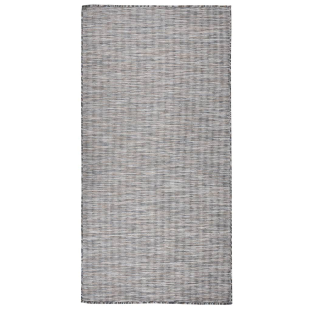 Vidaxl (Brown And Black, 100 X 200 Cm) Outdoor Flatweave Rug Patio Garden Runner Mat Area Rug Floor Carpet