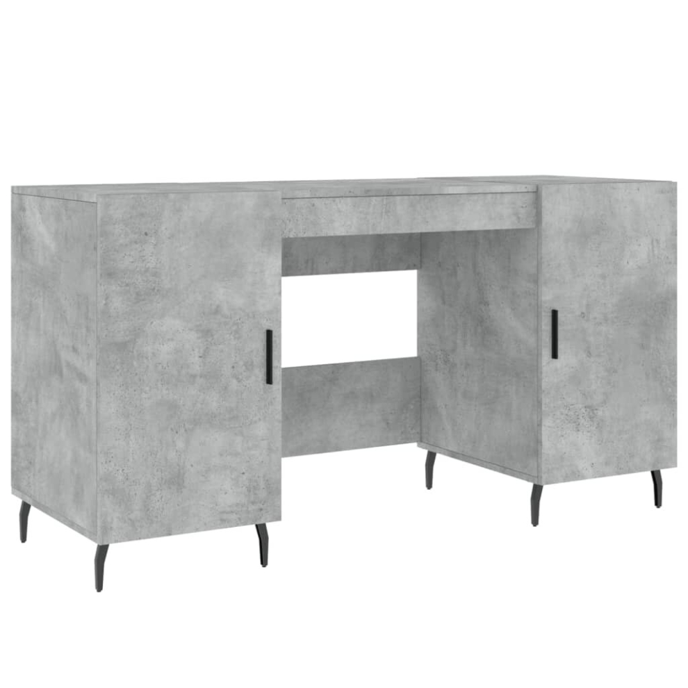 (concrete grey) vidaXL Desk Computer Desk Writing Table Office Work Desk White Engineered Wood