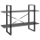 VidaXL vidaXL Solid Pine Wood 2-Tier Book Cabinet Grey Home Bookcase Storage Rack 1