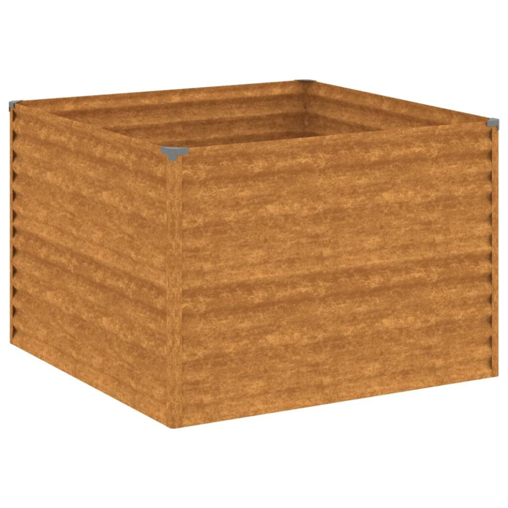 Vidaxl (100 X 100 X 69 Cm) Garden Raised Bed Outdoor Planter Pot Patio Flower Bed Corten Steel
