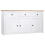 VidaXL vidaXL Solid Wood Pine Sideboard White 3 Drawers 3 Doors Storage Chest Cabinet 1
