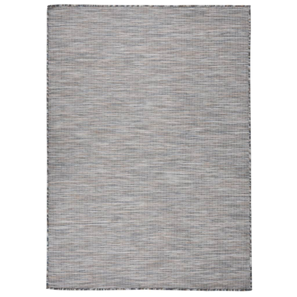 Vidaxl (Brown And Black, 200 X 280 Cm) Outdoor Flatweave Rug Patio Garden Runner Mat Area Rug Floor Carpet