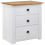 VidaXL vidaXL Solid Wood Pine Bedside Cabinet White 3 Drawers Night Stand Sideboard 1