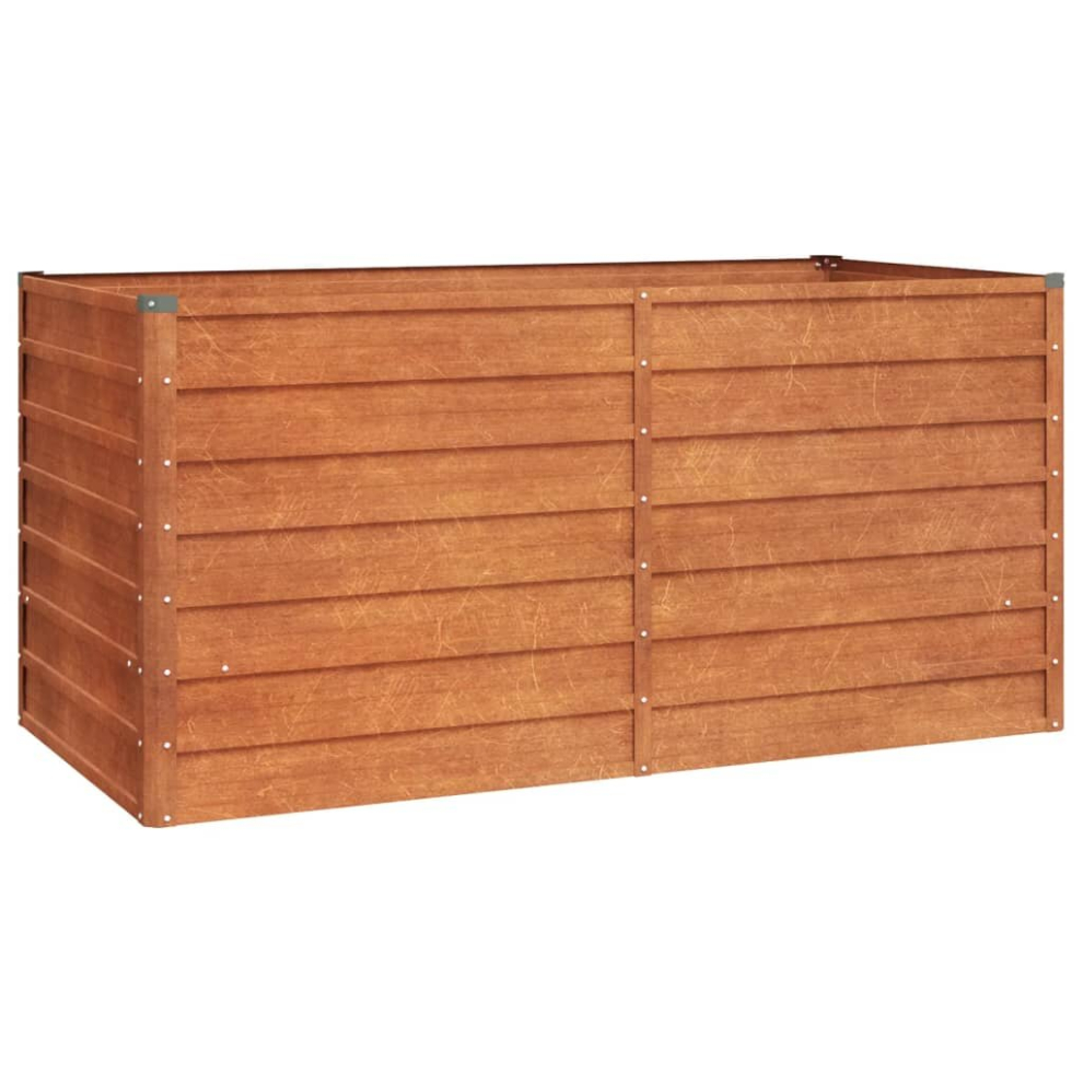 Vidaxl (160 X 80 X 77 Cm) Garden Raised Bed Outdoor Pot Plant Stand Planter Rusty Corten Steel