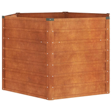 (129 x 129 x 77 cm) vidaXL Garden Raised Bed Outdoor Pot Plant Stand Planter Rusty Corten Steel