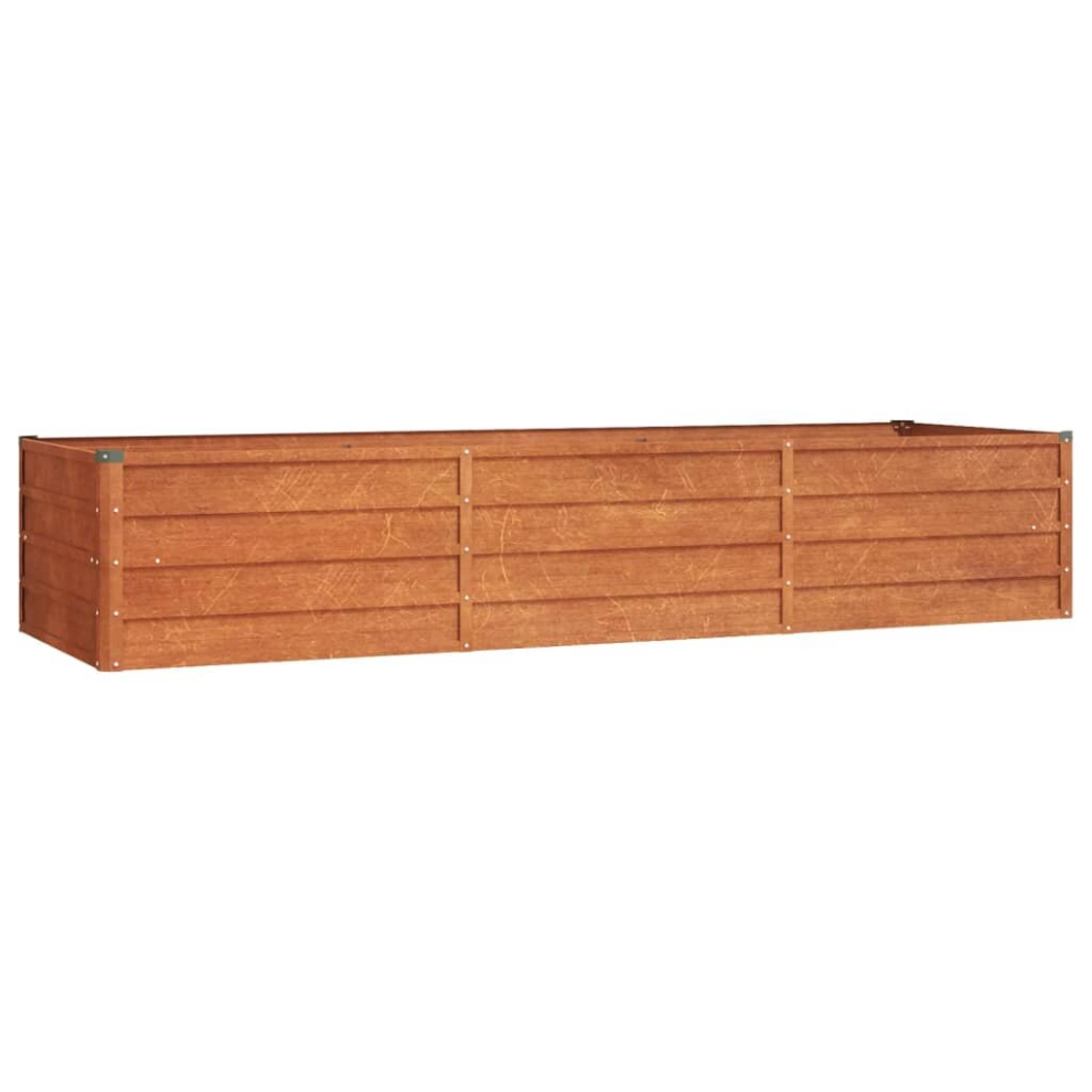 VIDAXL Corten Steel Raised Garden Bed 45 x 240 x 80cm Brown - Image 3