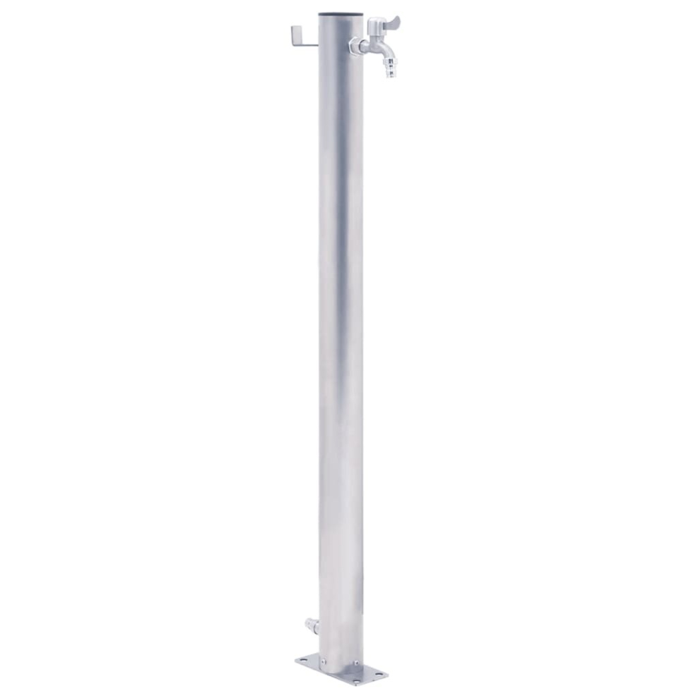 Vidaxl (Round, 100 Cm) Garden Water Column Patio Free Standing Water Fountain Stainless Steel