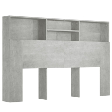(concrete grey) vidaXL Headboard Cabinet Bedroom Bookcase Headboard Furniture Multi Colours