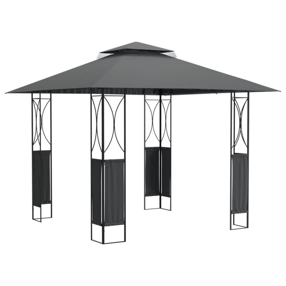 (300 x 300 x 270 cm) vidaXL Gazebo Outdoor Canopy Marquee Garden Gazebo with Roof Anthracite Steel