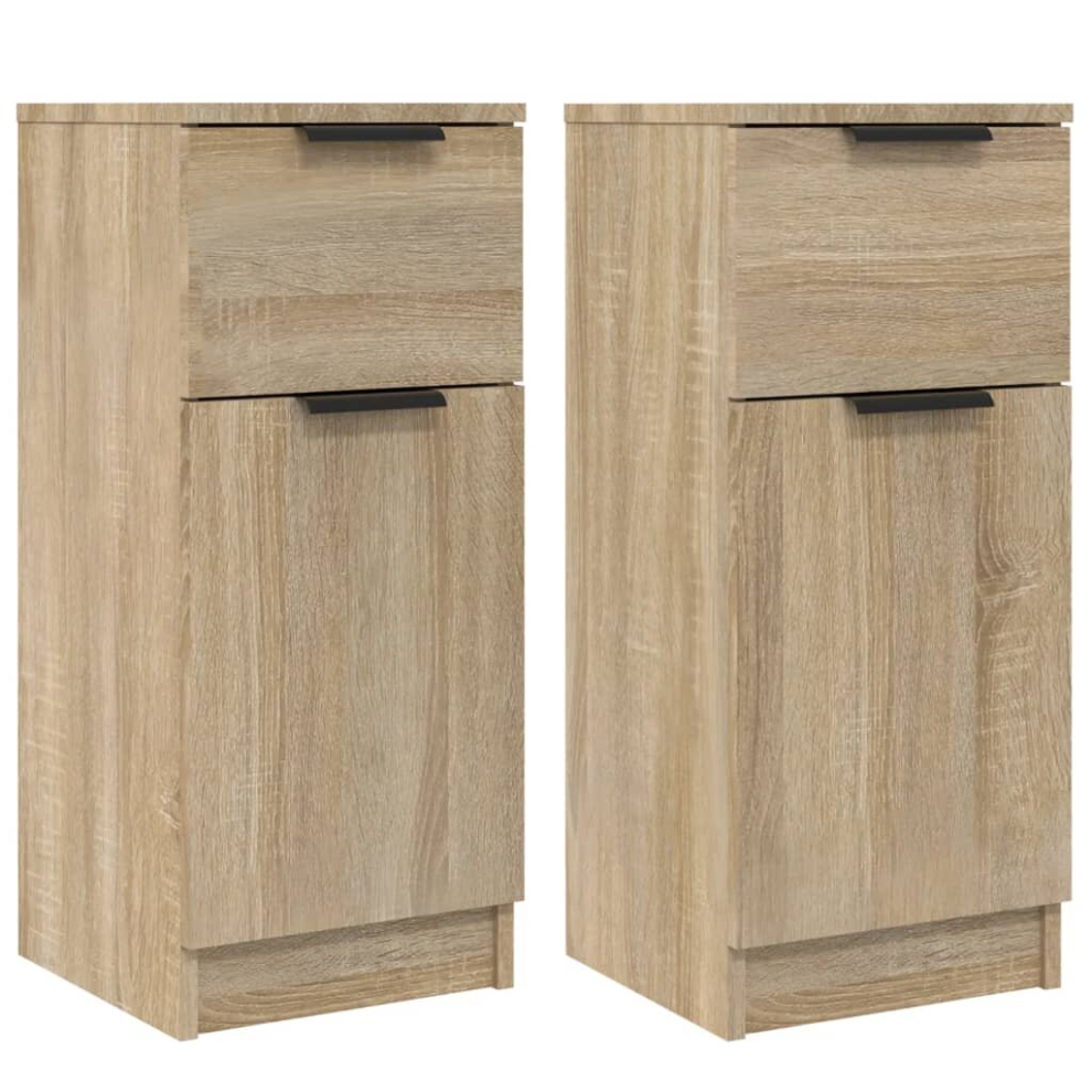 Vidaxl (Sonoma Oak, 2) Sideboard Cabinet Home Organiser Cupboard Side Cabinet Engineered Wood