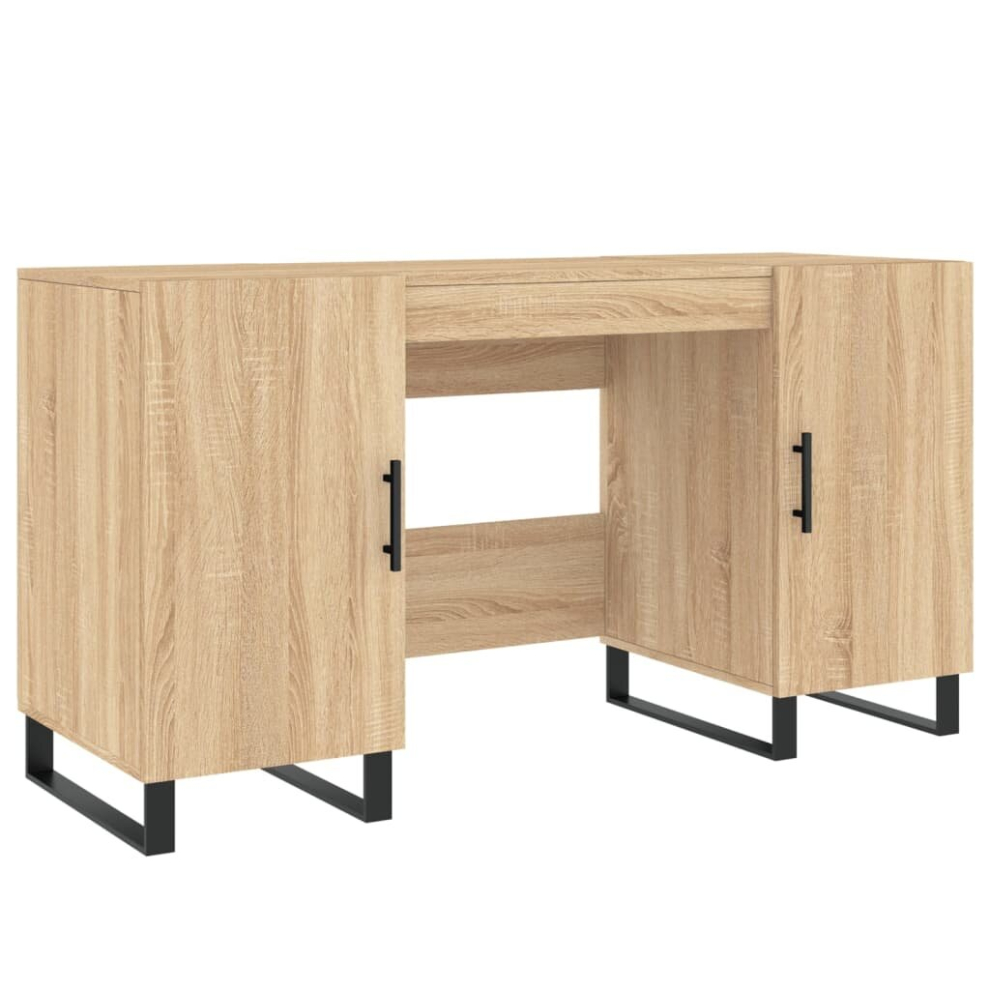 Vidaxl (Sonoma Oak) Desk Computer Desk Writing Table Office Table Work Desk Engineered Wood