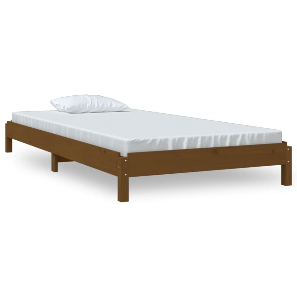 (honey brown, 90 X 190 cm) vidaXL Solid Wood Pine Stack Bed Bedroom Stackable Bed Multi Colours/Sizes