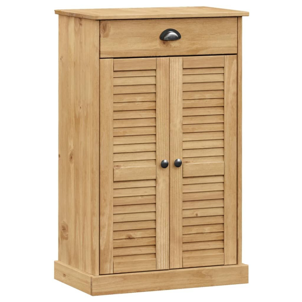 Vidaxl (Brown) Shoe Cabinet Shoe Storage Shoe Rack Shoe Cupboard Vigo Solid Wood Pine