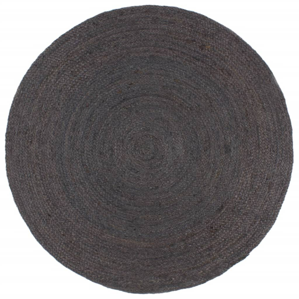 (dark grey, 81) vidaXL Handmade Rug Jute Round Room Floor Carpet Multi Colours Multi Sizes