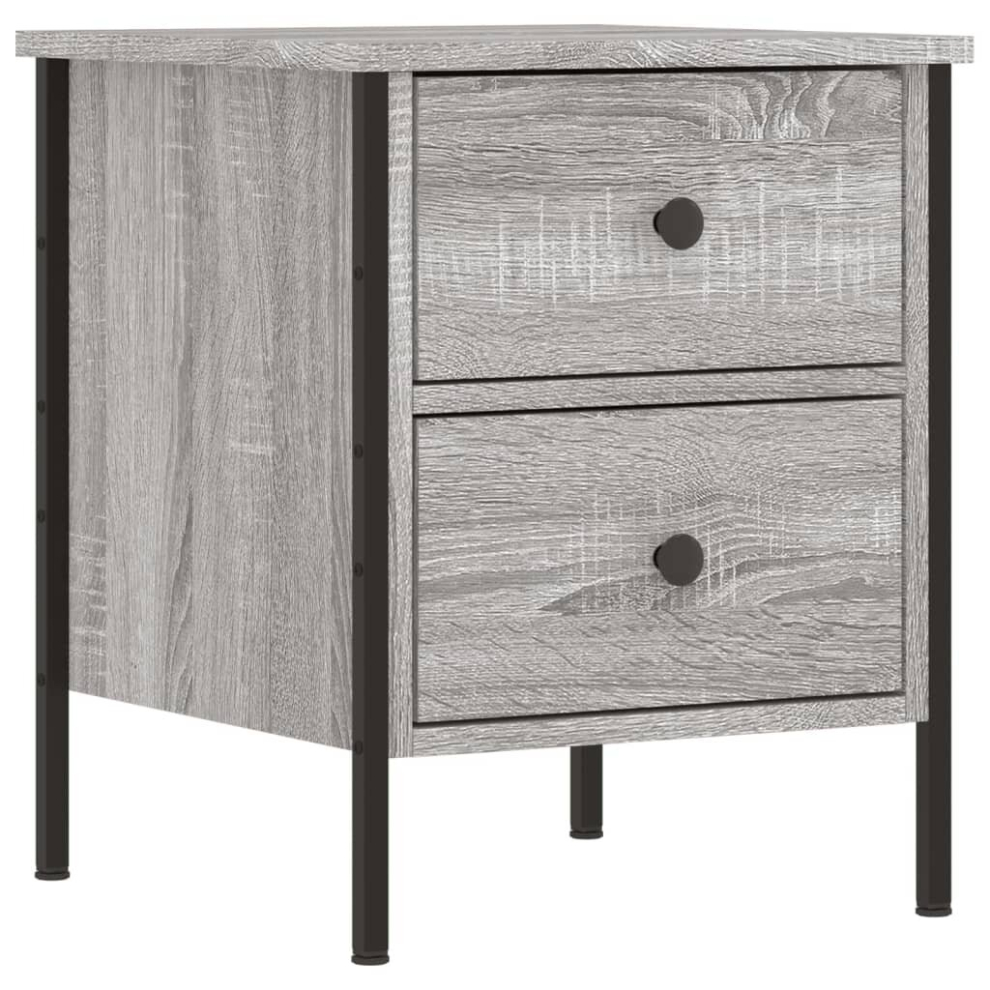 (grey sonoma) vidaXL Bedside Cabinets Side Table Nightstand Bedside Table Engineered Wood