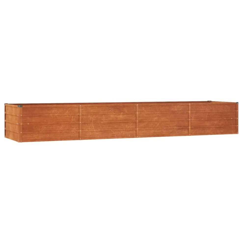 Vidaxl (320 X 80 X 45 Cm (L X W X H)) Garden Raised Bed Outdoor Pot Plant Stand Planter Rusty Corten Steel
