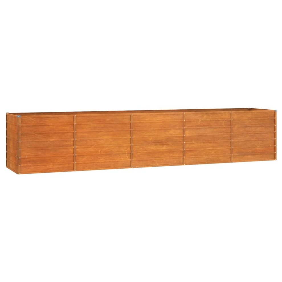 Vidaxl (400 X 80 X 77 Cm) Garden Raised Bed Outdoor Pot Plant Stand Planter Rusty Corten Steel