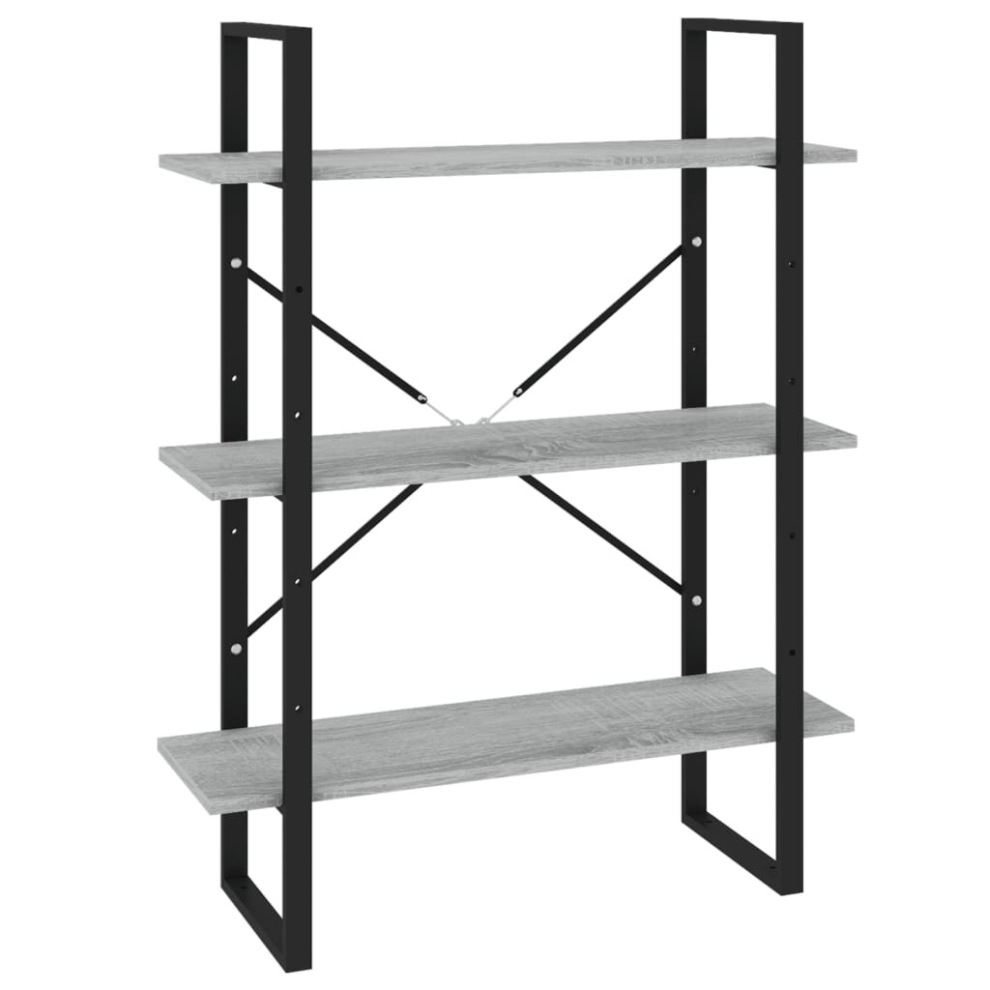 Vidaxl ( Sonoma, 80 X 30 X 105 Cm (W X D X H)) High Cabinet Bookcase Storage Cabinet Display Rack Shelving Bookshelf Grey