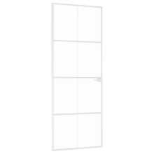 (white, 76 x 201.5 cm/4x2 grids) vidaXL Interior Door Inner Internal Door Panel Tempered Glass and Aluminium