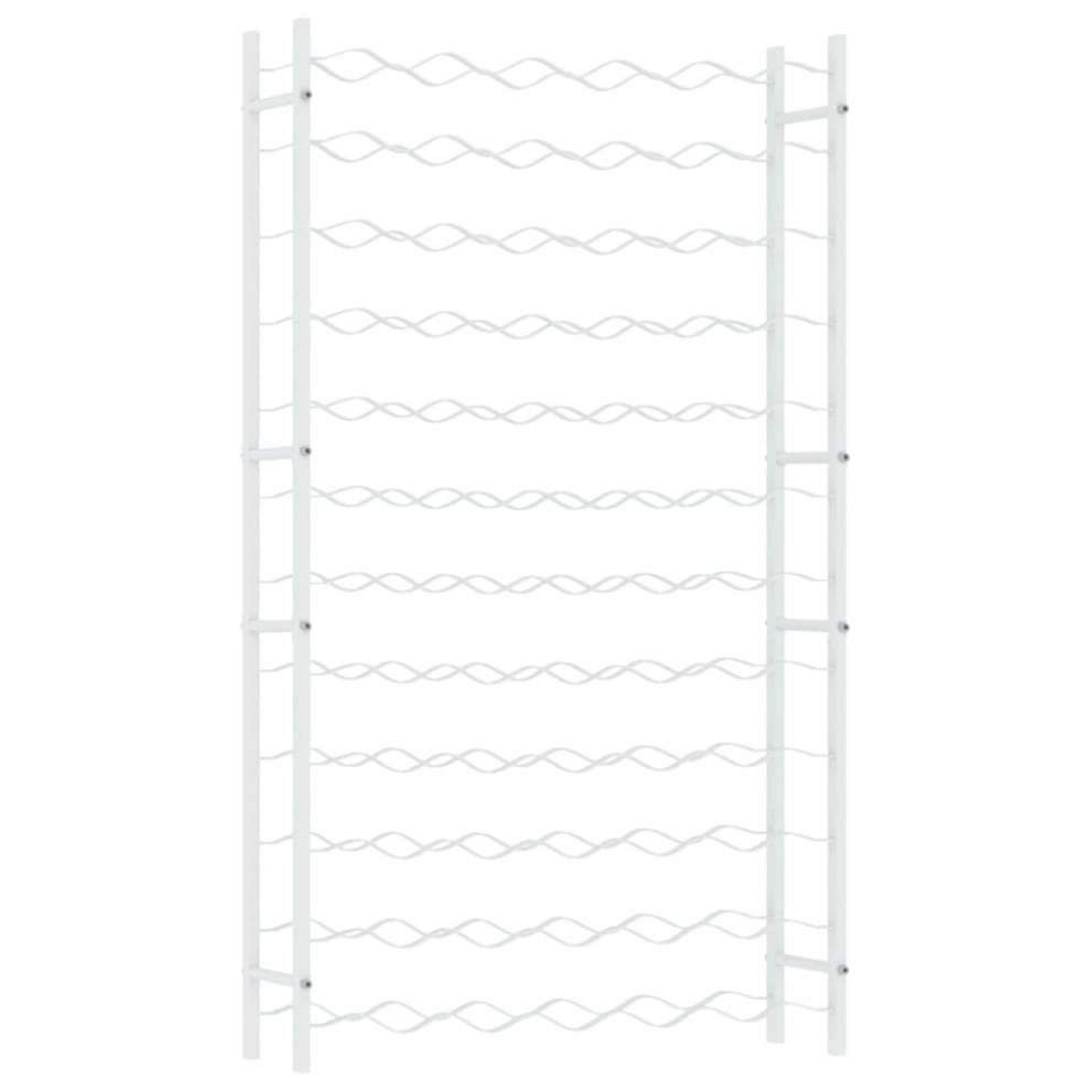 Vidaxl (, 72) Wine Rack For 96 Bottles Iron Wine Storage Cabinet Holder Shelf Indoor White