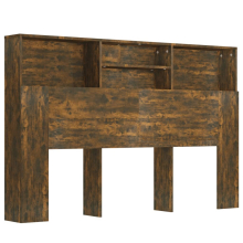 (smoked oak) vidaXL Headboard Cabinet Bedroom Bookcase Headboard Furniture Multi Colours