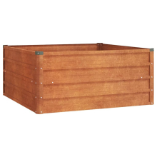 (100 x 100 x 45 cm (L x W x H)) vidaXL Garden Raised Bed Outdoor Pot Plant Stand Planter Rusty Corten Steel