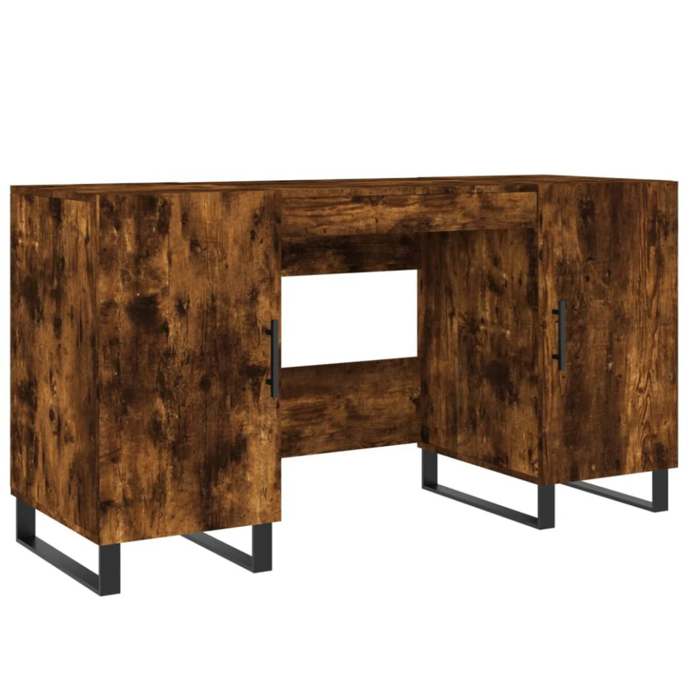 Vidaxl (Smoked Oak) Desk Computer Desk Writing Table Office Table Work Desk Engineered Wood