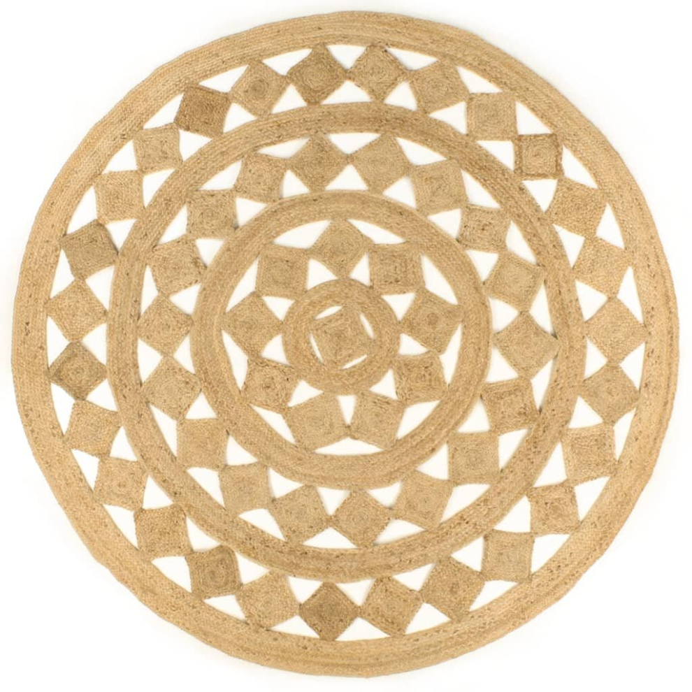 (210 cm) vidaXL Handmade Rug Home Living Room Floor Protector Carpet Mat Braided Jute