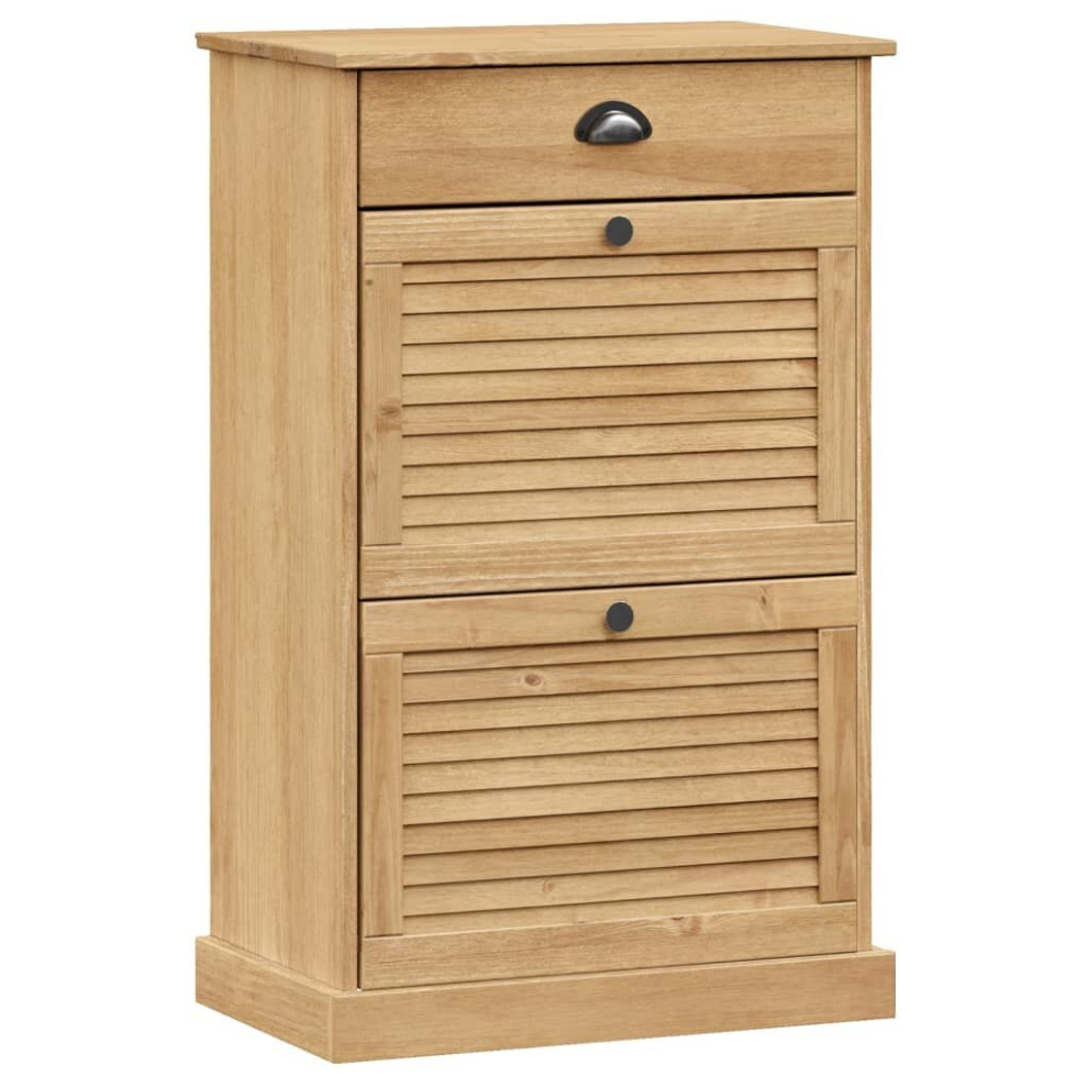 Vidaxl (Brown) Shoe Cabinet Shoe Storage Shoe Rack Shoe Cupboard Vigo Solid Wood Pine