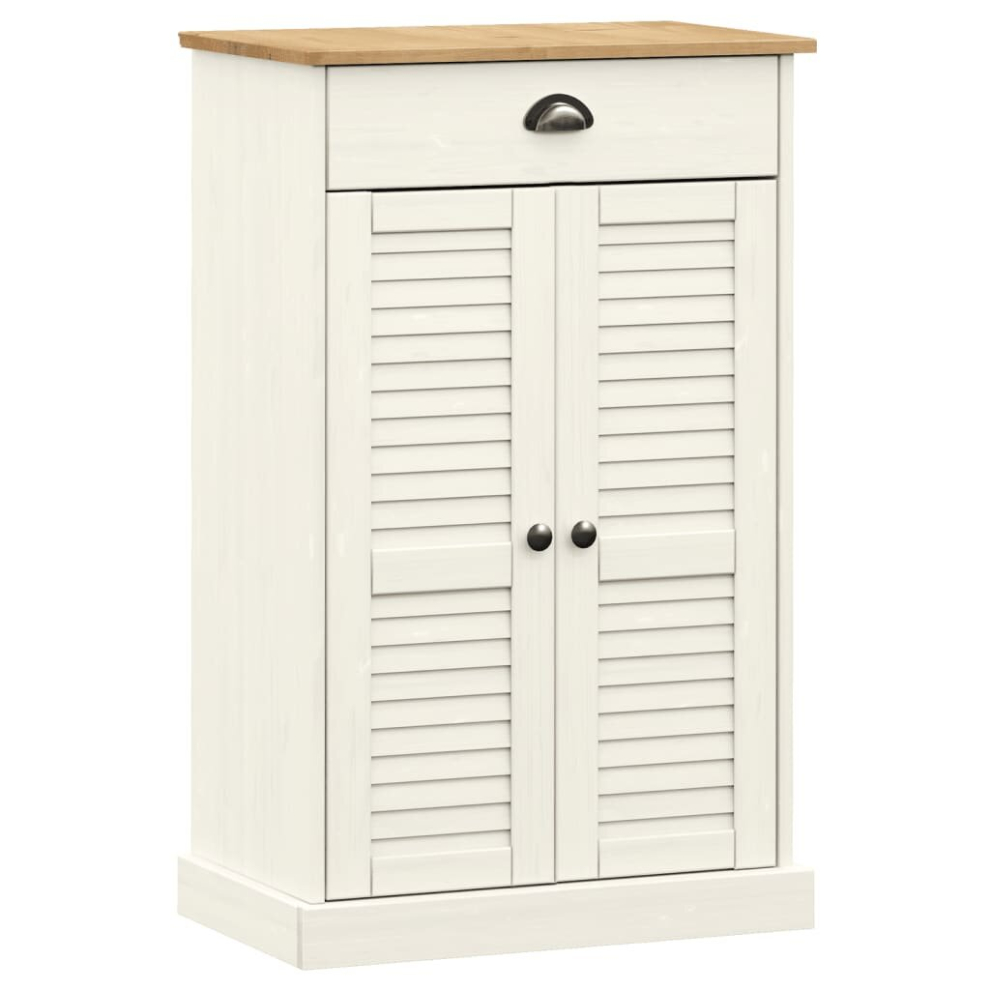 Vidaxl (White) Shoe Cabinet Shoe Storage Shoe Rack Shoe Cupboard Vigo Solid Wood Pine