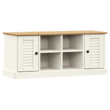 (white) vidaXL Shoe Bench Storage Bench Shoe Storage Cupboard VIGO Solid Wood Pine