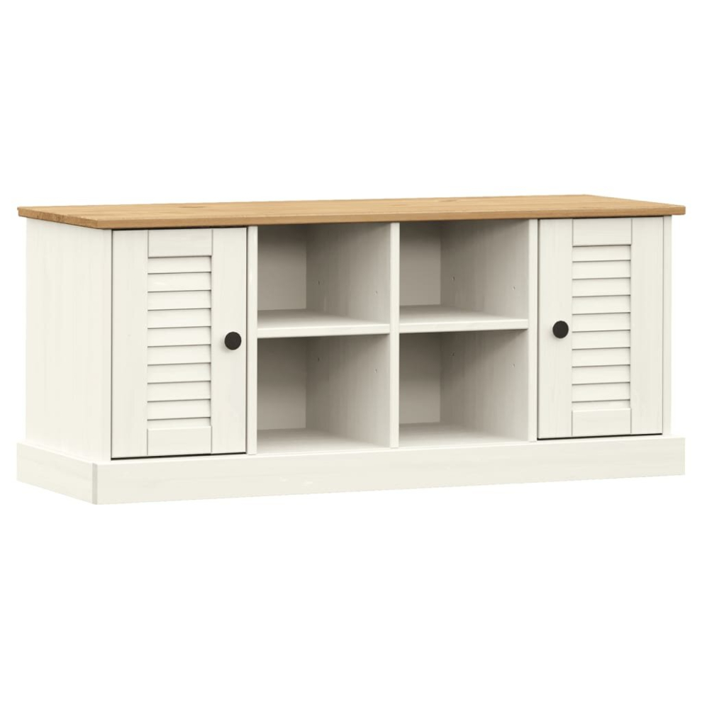 (white) vidaXL Shoe Bench Storage Bench Shoe Storage Cupboard VIGO Solid Wood Pine