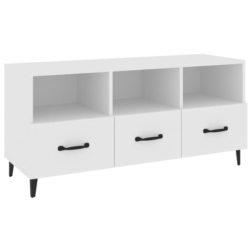 (White) vidaXL TV Cabinet Engineered Wood TV Console Cabinet Sideboard Multi Colours