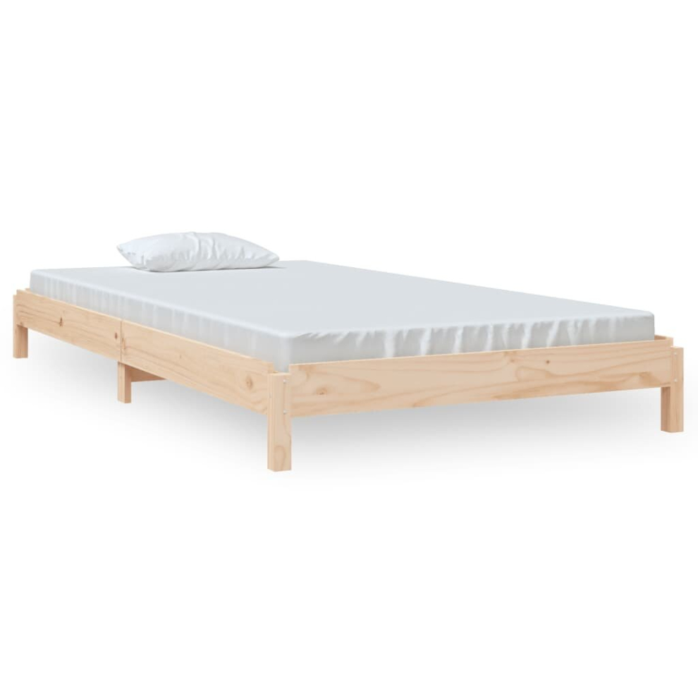 Vidaxl (Brown, 100 X 200 Cm) Solid Wood Pine Stack Bed Bedroom Stackable Bed Multi Colours/Sizes