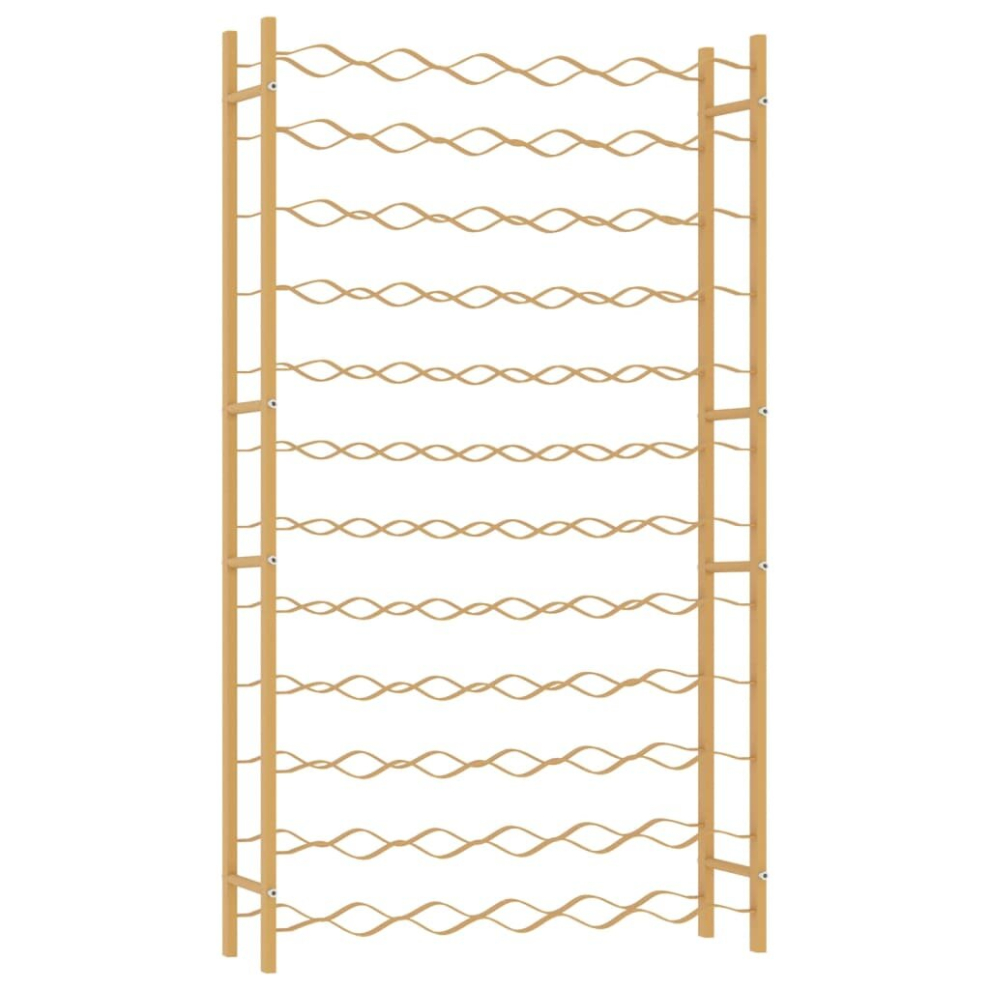 Vidaxl (, 72) Wine Rack For 96 Bottles Iron Wine Storage Cabinet Holder Shelf Indoor Gold