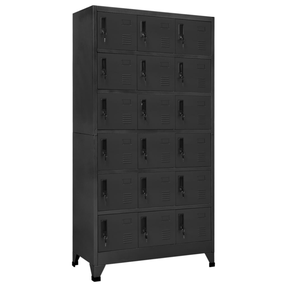 Vidaxl (Anthracite, 90 X 40 X 180 Cm) Locker Cabinet Steel Office Storage Locker Cabinet Multi Colours/Models