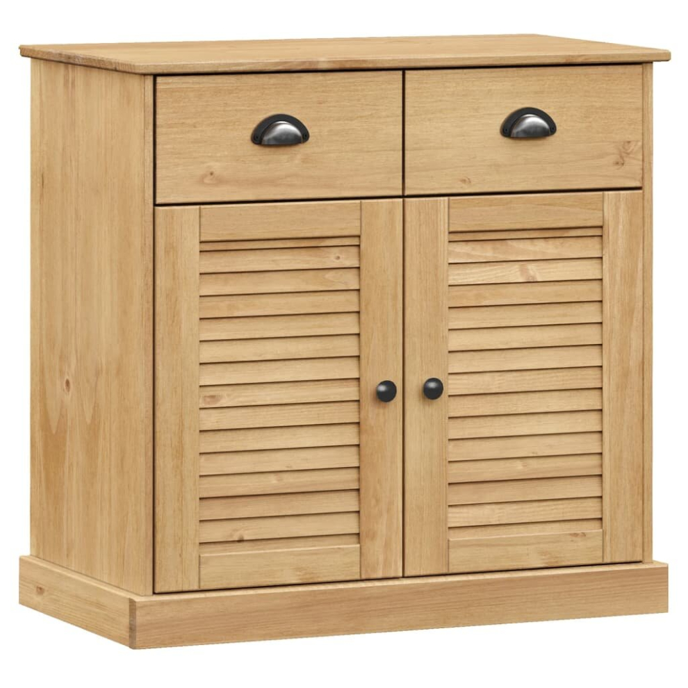 Vidaxl (Brown) Sideboard Storage Cabinet Cupboard With Drawers Vigo Solid Wood Pine Brown