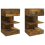 VidaXL (Smoked oak, 2) vidaXL 1/2x Bedside Cabinet Engineered Wood Side Table Storage Multi Colours 1