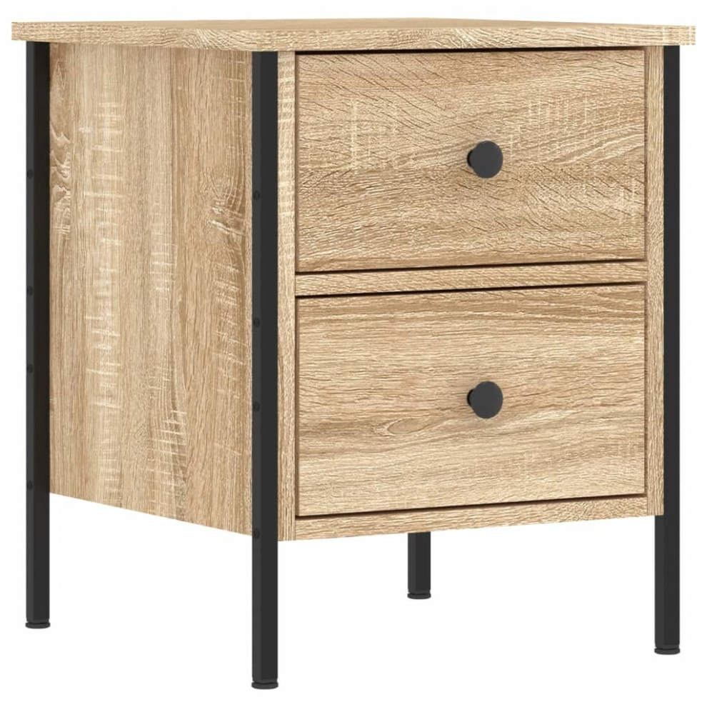 Vidaxl (Sonoma Oak) Bedside Cabinets Side Table Nightstand Bedside Table Engineered Wood