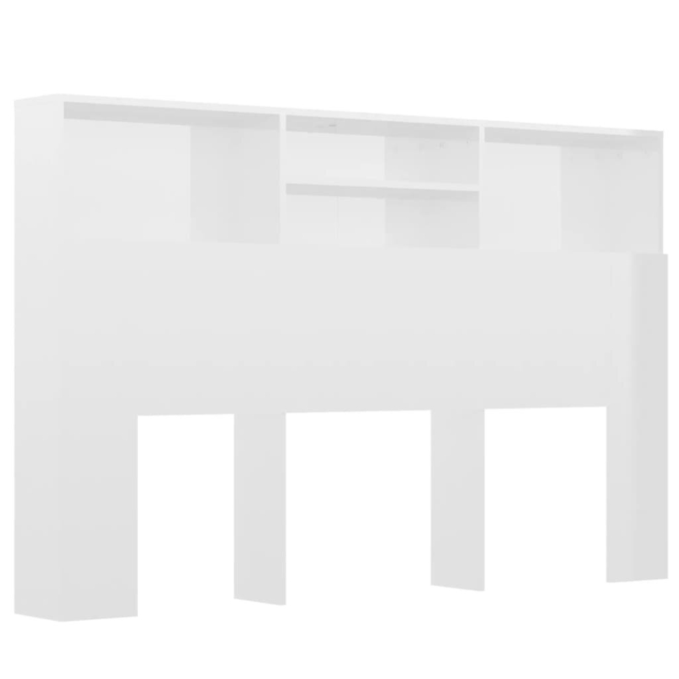 (high gloss white) vidaXL Headboard Cabinet Bedroom Bed Backboard Cabinet Furniture Multi Colours