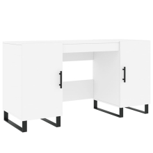 (white) vidaXL Desk Computer Desk Writing Table Office Table Work Desk Engineered Wood