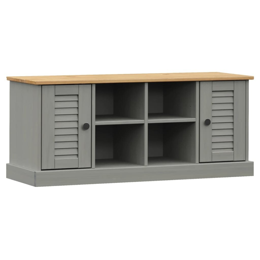 (grey) vidaXL Shoe Bench Storage Bench Shoe Storage Cupboard VIGO Solid Wood Pine