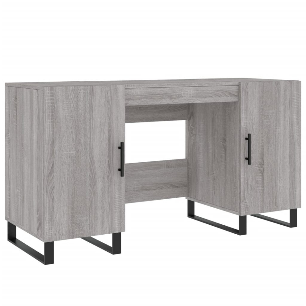 Vidaxl ( Sonoma) Desk Computer Desk Writing Table Office Table Work Desk Engineered Wood Grey
