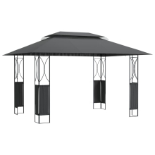 (400 x 300 x 270 cm) vidaXL Gazebo Outdoor Canopy Marquee Garden Gazebo with Roof Anthracite Steel