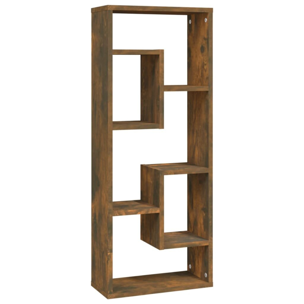 Vidaxl (Smoked Oak) Wall Shelf Wall-Mounted Shelf Storage Display Rack Engineered Wood
