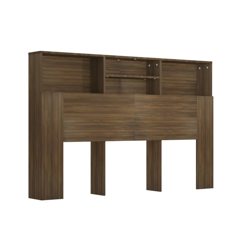 (brown oak) vidaXL Headboard Cabinet Bedroom Bed Backboard Cabinet Furniture Multi Colours